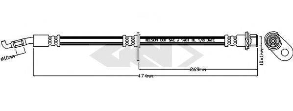 LEXUS 9094702F88 Гальмівний шланг