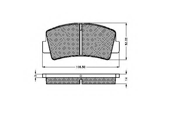 MAZDA 0305-33-625 Комплект гальмівних колодок, дискове гальмо