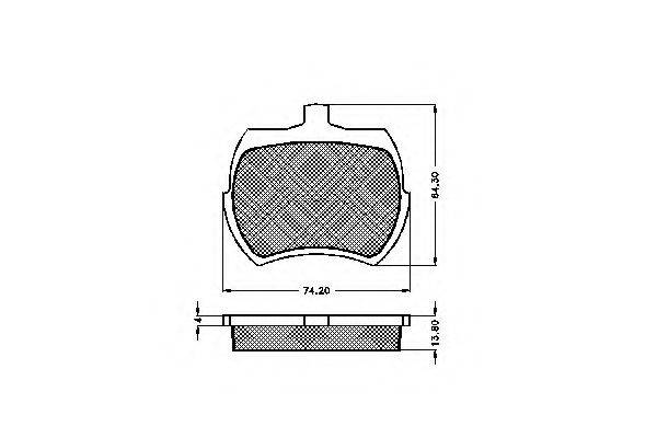 ROVER GBP90297 Комплект гальмівних колодок, дискове гальмо