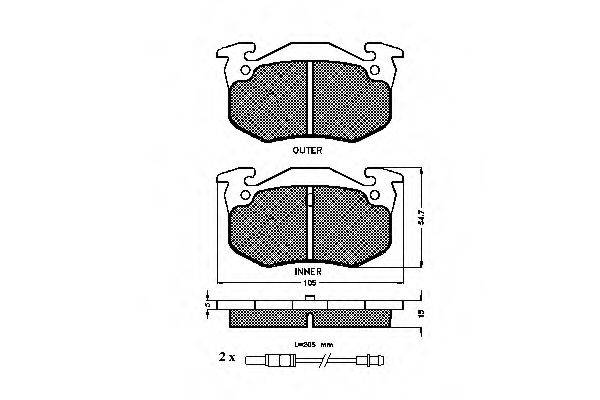 REMSA 144.42 Комплект гальмівних колодок, дискове гальмо