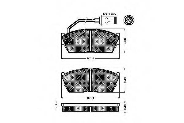 ROVER GBP90289 Комплект гальмівних колодок, дискове гальмо