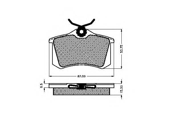 VW 1H0698451E Комплект гальмівних колодок, дискове гальмо