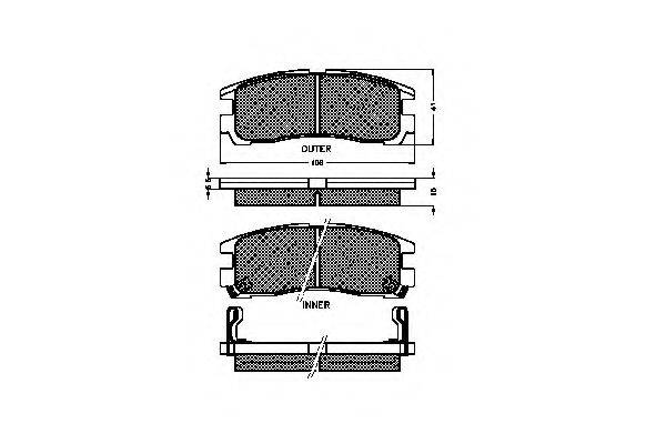 PONTIAC 1802 9644 Комплект гальмівних колодок, дискове гальмо