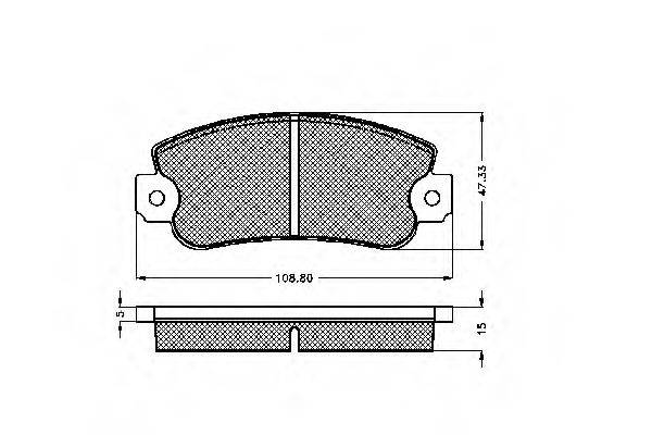 SIMER 0247 Комплект гальмівних колодок, дискове гальмо