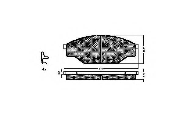 TOYOTA 04491-26151 Комплект гальмівних колодок, дискове гальмо