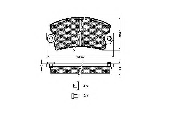 RENAULT 77 01 348 070 Комплект гальмівних колодок, дискове гальмо