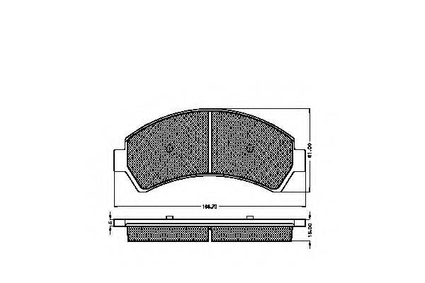 CHEVROLET 1802 9863 Комплект гальмівних колодок, дискове гальмо