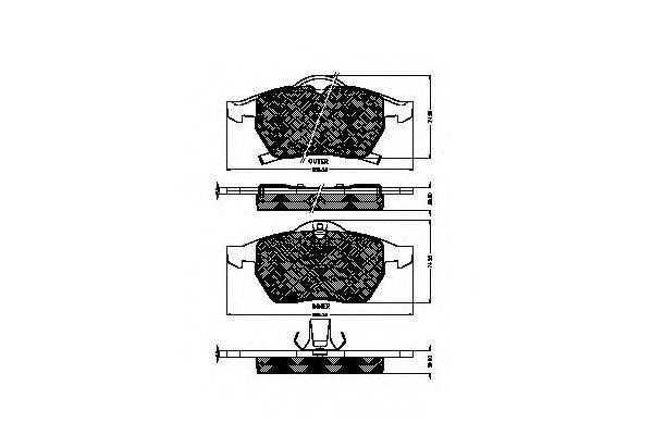 LUCAS ELECTRICAL GDB1342 Комплект гальмівних колодок, дискове гальмо