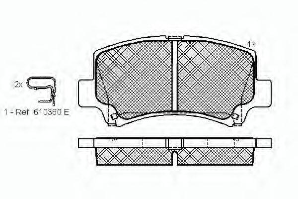 SUZUKI 5581075F00 Комплект гальмівних колодок, дискове гальмо