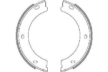 PEUGEOT 4241000000000 Комплект гальмівних колодок, стоянкова гальмівна система