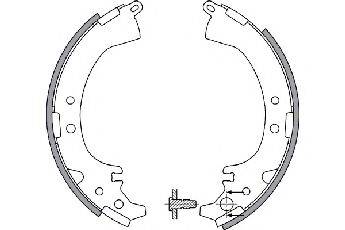 DAIHATSU 0449587401000 Комплект гальмівних колодок