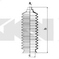 NISSAN 4820401B01 Комплект пильника, рульове керування