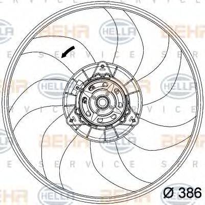 BEHR HELLA SERVICE 8EW351034291 Вентилятор, охолодження двигуна