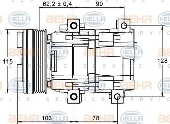 BEHR HELLA SERVICE 8FK 351 113-301