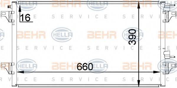 BEHR HELLA SERVICE 8FC351300344 Конденсатор, кондиціонер