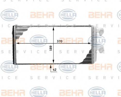 BEHR HELLA SERVICE 8FH351312501 Теплообмінник, опалення салону