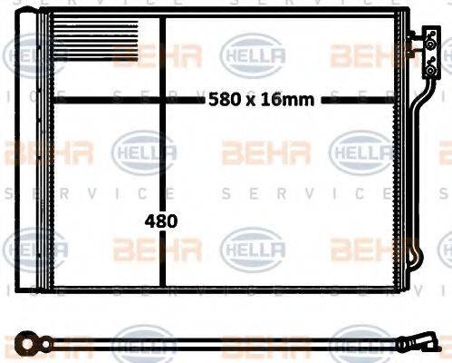 BEHR HELLA SERVICE 8FC351316611 Конденсатор, кондиціонер