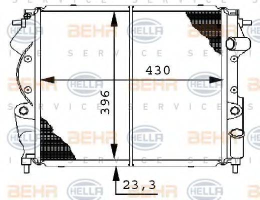 BEHR HELLA SERVICE 8MK376706391 Радіатор, охолодження двигуна