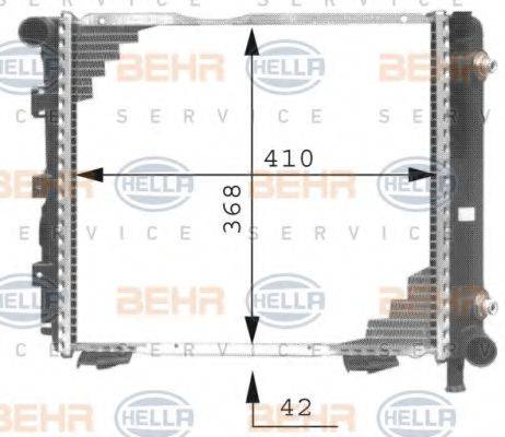 BEHR HELLA SERVICE 8MK376711321 Радіатор, охолодження двигуна