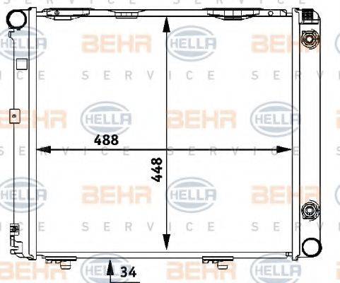 BEHR HELLA SERVICE 8MK376711371 Радіатор, охолодження двигуна