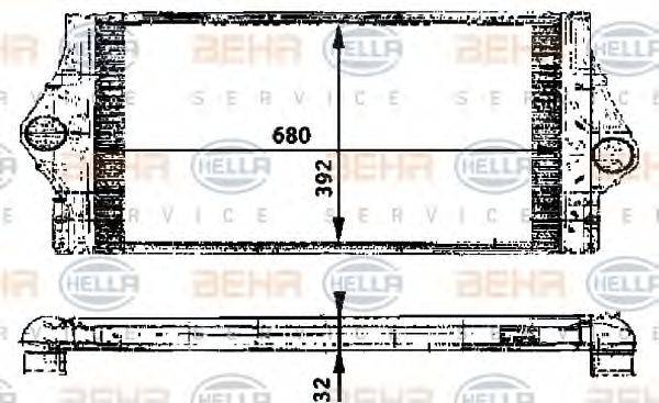 BEHR HELLA SERVICE 8ML376723211 Інтеркулер