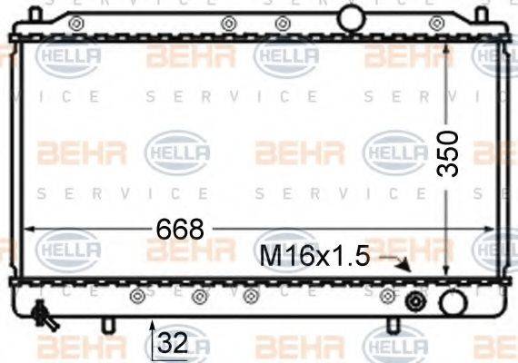 BEHR HELLA SERVICE 8MK376724771 Радіатор, охолодження двигуна