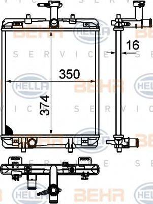 BEHR HELLA SERVICE 8MK376749654 Радіатор, охолодження двигуна