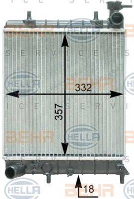 BEHR HELLA SERVICE 8MK376762061 Радіатор, охолодження двигуна