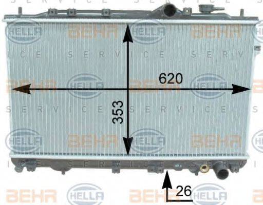 BEHR HELLA SERVICE 8MK376762151 Радіатор, охолодження двигуна