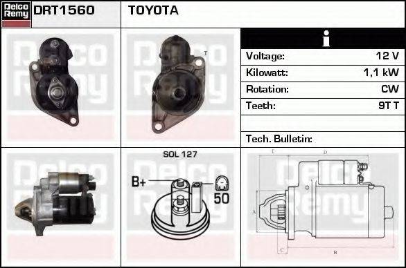 DELCO REMY DRT1560 Стартер