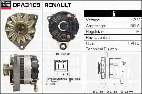 DELCO REMY DRA3109