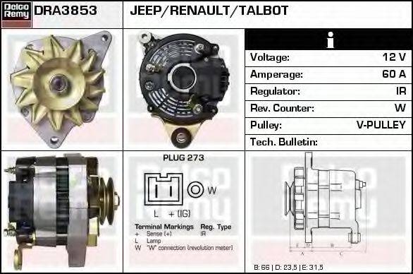 DELCO REMY DRA3853