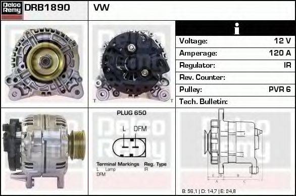 DELCO REMY DRB1890 Генератор