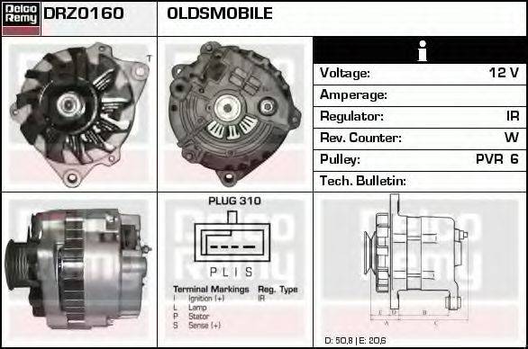 DELCO REMY DRZ0160 Генератор