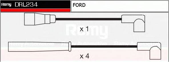 DELCO REMY DRL234 Комплект дротів запалювання