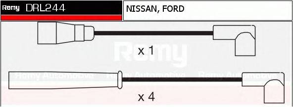 NISSAN 22450-86G25 Комплект дротів запалювання