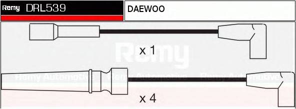 DELCO REMY DRL539 Комплект дротів запалювання