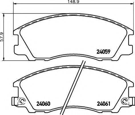 PAGID T1396 Комплект гальмівних колодок, дискове гальмо