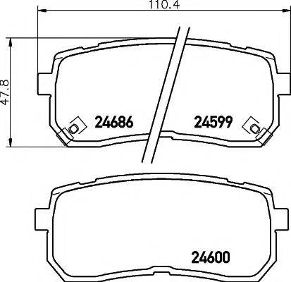 PAGID T1725 Комплект гальмівних колодок, дискове гальмо