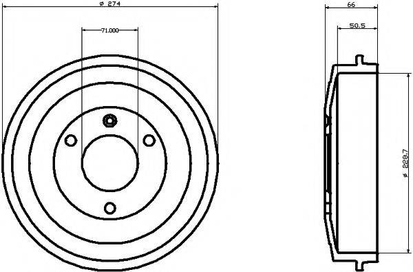 BREMBO 14559610 Гальмівний барабан