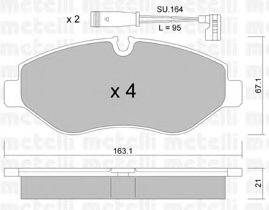 METELLI 2206710K Комплект гальмівних колодок, дискове гальмо