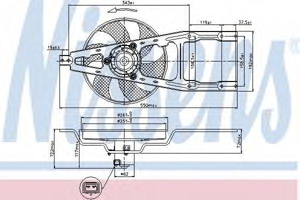 NISSENS 85135 Вентилятор, охолодження двигуна