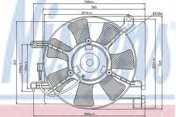 DAEWOO 96314166 Вентилятор, охолодження двигуна