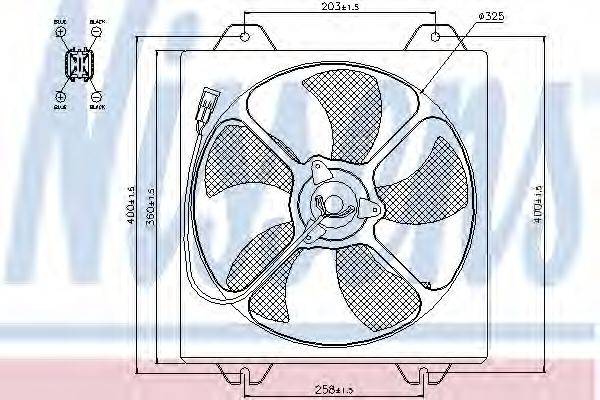 NISSENS 85530 Вентилятор, охолодження двигуна