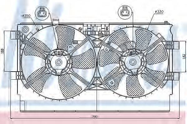 MITSUBISHI 1355A087 Вентилятор, охолодження двигуна