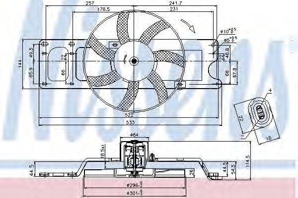 DENSO DER37001 Вентилятор, охолодження двигуна