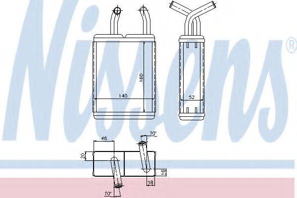 DAIHATSU 87107-12241 Теплообмінник, опалення салону