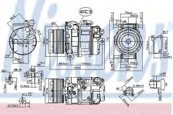 BEHR HELLA SERVICE 8FK351111081 Компресор, кондиціонер