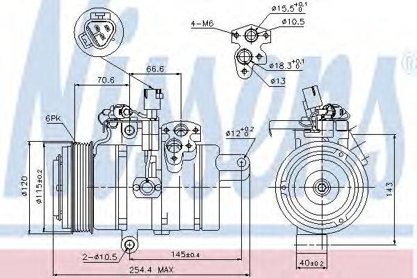 NISSENS 89607 Компресор, кондиціонер