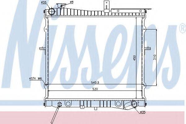 NISSENS 66620 Радіатор, охолодження двигуна